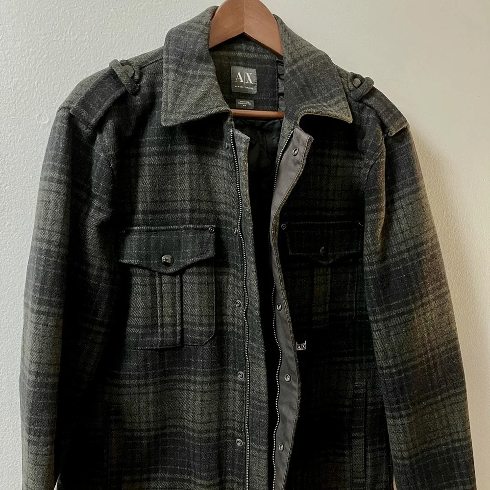 Armani Exchange Military Wool Coat - Picture 6 of 15